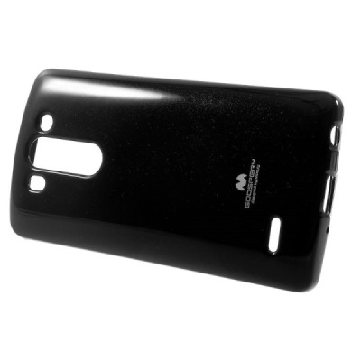 LG G3 S (Beat) D722 Mercury melns cieta silikona (TPU) apvalks / vacins.lv