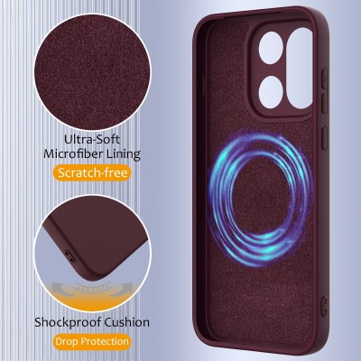 "Shell" MagSafe cieta silikona (TPU) apvalks - bordo (OnePlus 15)