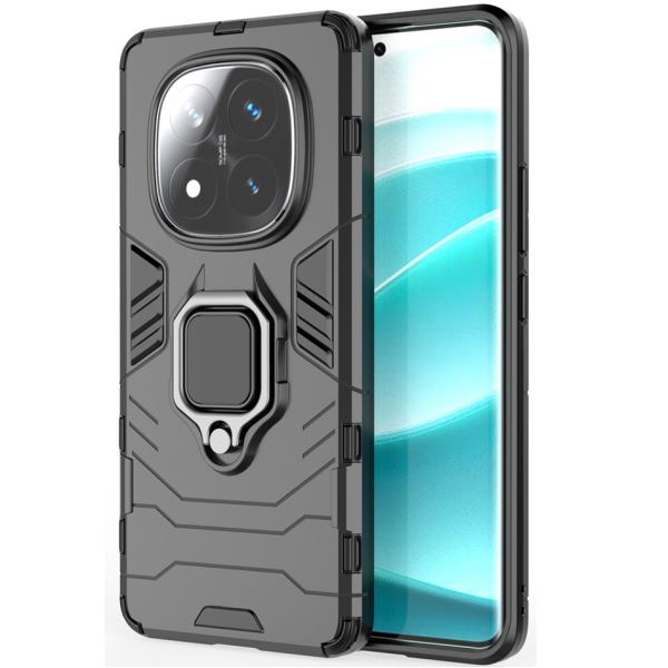 Противоударный чехол „Mozhi“ Kickstand - черный (Redmi Note 14 Pro+ 5G)