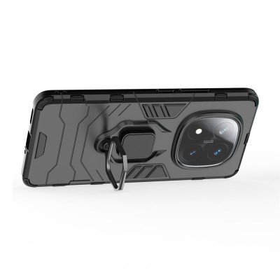 "Mozhi" Kickstand pastiprinātas aizsardzības apvalks - melns (Redmi Note 14 Pro+ 5G)