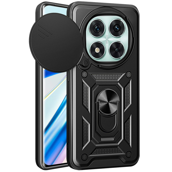 Противоударный чехол „Mozhi“ Kickstand - черный (Redmi Note 14 Pro 5G / Poco X7 5G)