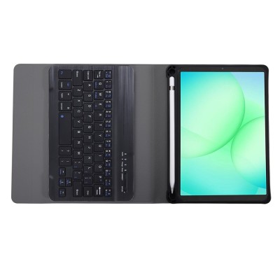"Bosina" Atvēramais futrālis ar tastatūra - melns (Galaxy Tab A11)