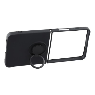 "Dechen" Ring Kickstand твердый силиконовый (TPU) чехол - черный (Galaxy Flip7)