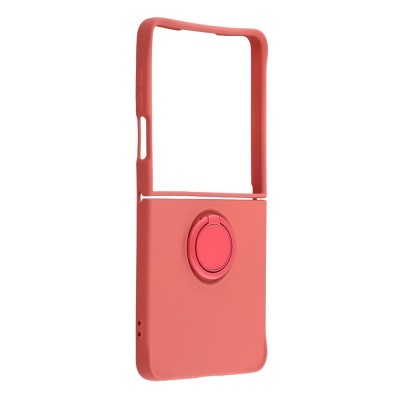 "Dechen" Ring Kickstand твердый силиконовый (TPU) чехол - красный (Galaxy Flip7)
