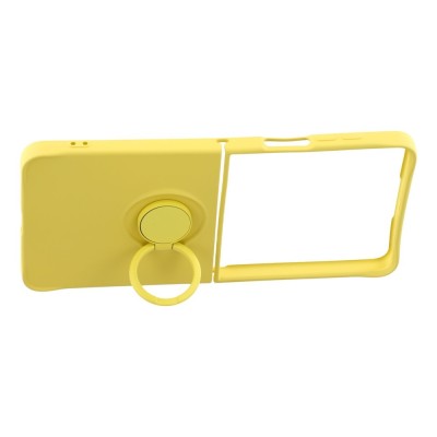 "Dechen" Ring Kickstand твердый силиконовый (TPU) чехол - жёлтый (Galaxy Flip7)