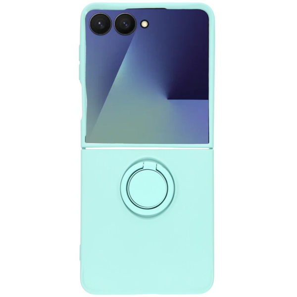 "Dechen" Ring Kickstand твердый силиконовый (TPU) чехол - мятный (Galaxy Flip7)