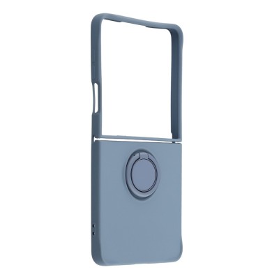 "Dechen" Ring Kickstand твердый силиконовый (TPU) чехол - синий (Galaxy Flip7)