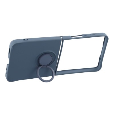 "Dechen" Ring Kickstand твердый силиконовый (TPU) чехол - синий (Galaxy Flip7)