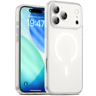 copy of "IPAKY" Matt MagSafe чехол - прозрачный/белый (iPhone 17 Pro)