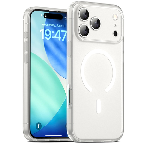 "IPAKY" Matt MagSafe apvalks - dzidrs, balts (iPhone 17 Pro)
