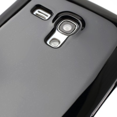 Samsung Galaxy S3 mini (i8190) Mercury melns cieta silikona (TPU) apvalks / vacins.lv
