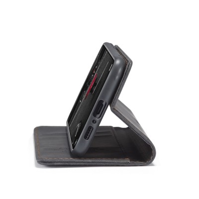Кожиный чехол-книжка "CaseMe" Retro - чёрный (Mi 10T / 10T Pro)