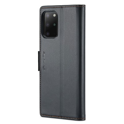 "CaseMe" Leather atvēramais ādas maciņš - melns (Galaxy S20+)