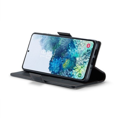 "CaseMe" Leather atvēramais ādas maciņš - melns (Galaxy S20+)