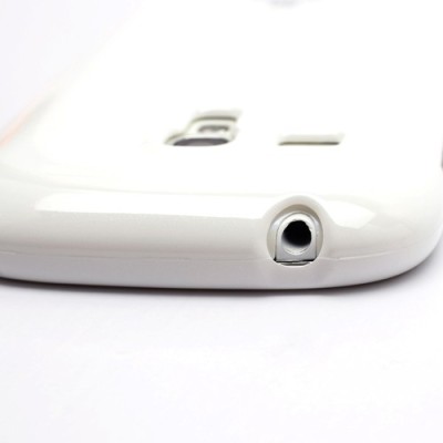 Samsung Galaxy S3 mini (i8190) Mercury balts cieta silikona (TPU) apvalks / vacins.lv