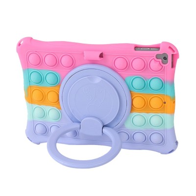 „Popit“ Bubble Kickstand мягкий силиконовый (TPU) чехол - розовый (iPad Air / iPad Air 2 / iPad 9.7" 2017 / iPad 9.7" 2018)