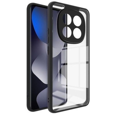 "Imak" cieta silikona (TPU) apvalks - dzidrs / melns (Redmi Note 15 5G / Redmi Note 15 4G / Poco M8)