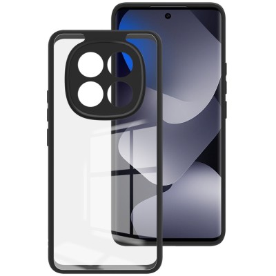 "Imak" твердый силиконовый (TPU) чехол - прозрачный / чёрный (Redmi Note 15 5G / Redmi Note 15 4G / Poco M8)
