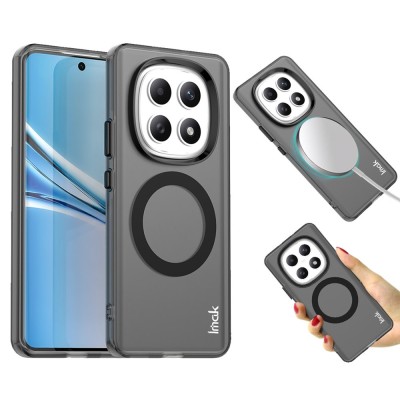 "IMAK" Candy MagSafe matēts cieta silikona (TPU) apvalks - melns (Redmi Note 15 5G / Redmi Note 15 4G / Poco M8)