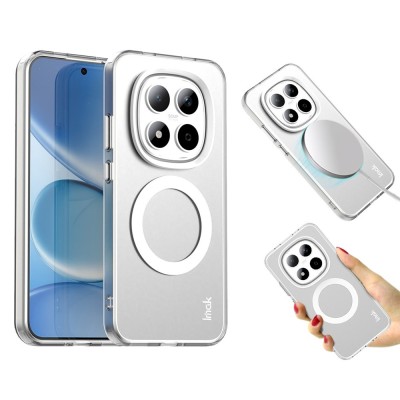 "IMAK" Candy MagSafe matēts cieta silikona (TPU) apvalks - balts (Redmi Note 15 Pro 5G)