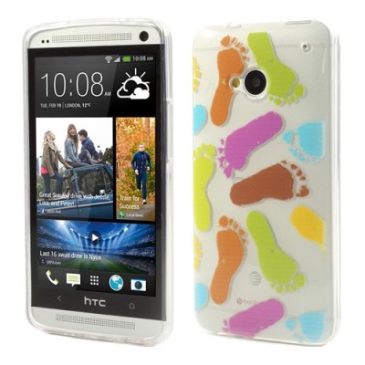 HTC One M7 rakstains margs silikona apvalks / vacins.lv