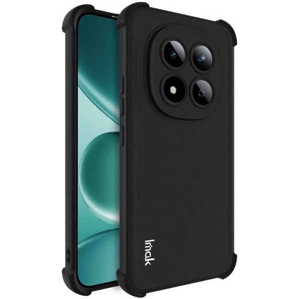 Усиленный твердый силиконовый Airbag матовый чехол "Imak" (TPU) - чёрный (Redmi Note 15 Pro 5G)
