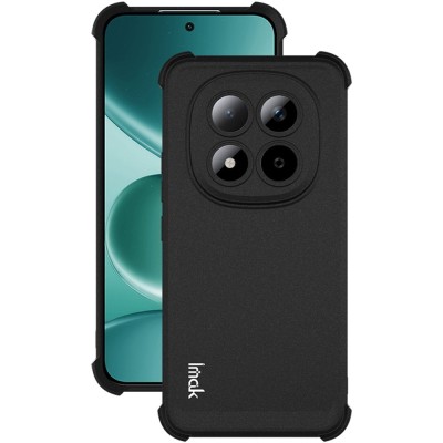 "Imak" pastiprinātas aizsardzības Airbag cieta silikona matēta (TPU) apvalks - melns (Redmi Note 15 Pro 5G)