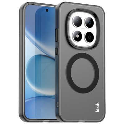 "IMAK" Candy MagSafe matēts cieta silikona (TPU) apvalks - melns (Redmi Note 15 Pro 5G)
