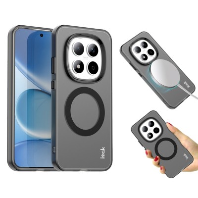 "IMAK" Candy MagSafe твердый силиконовый матовый (ТПУ) чехол - чёрный (Redmi Note 15 Pro 5G)