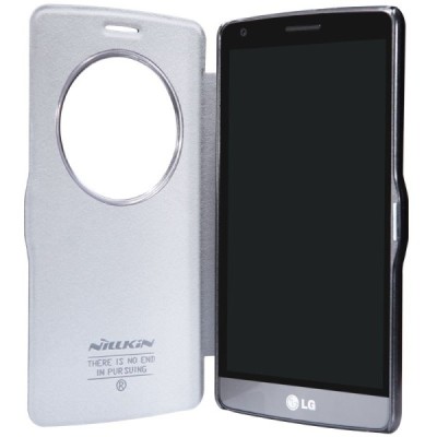 LG G3 S (Beat) D722 „Nillkin“ Fresh atvēramais balts maciņš / Vacins.lv