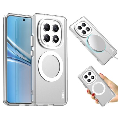 "IMAK" Candy MagSafe matēts cieta silikona (TPU) apvalks - balts (Redmi Note 15 5G / Redmi Note 15 4G / Poco M8)