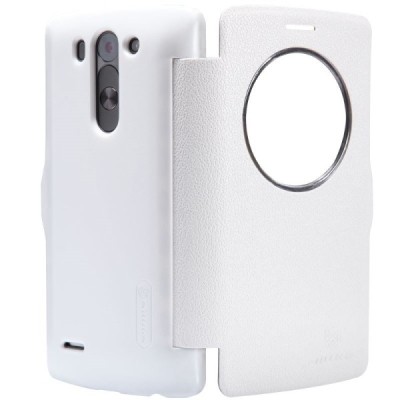 LG G3 S (Beat) D722 „Nillkin“ Fresh atvēramais balts maciņš / Vacins.lv