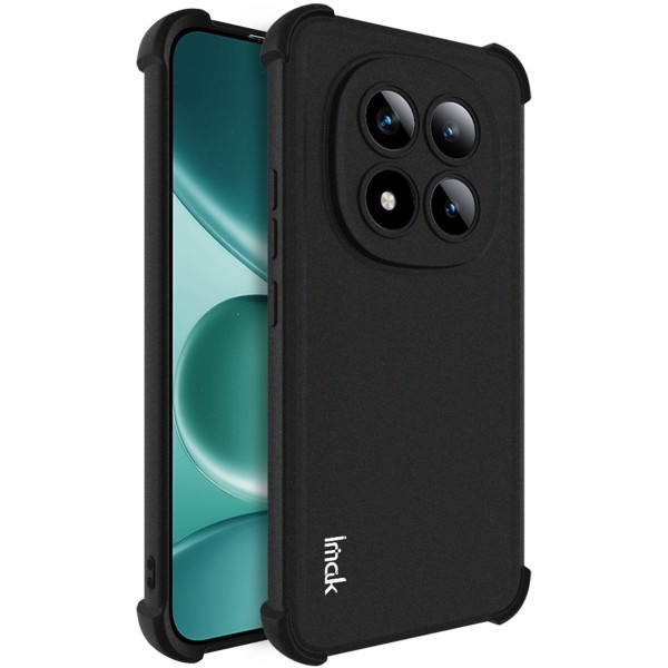 Усиленный твердый силиконовый Airbag матовый чехол "Imak" (TPU) - чёрный (Poco M8 Pro / Redmi Note 15 Pro+)
