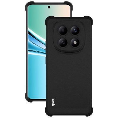 "Imak" pastiprinātas aizsardzības Airbag cieta silikona matēta (TPU) apvalks - melns (Poco M8 / Redmi Note 15 5G)