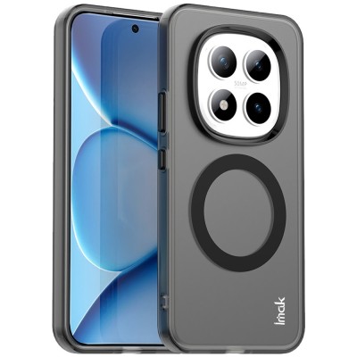 "IMAK" Candy MagSafe твердый силиконовый матовый (ТПУ) чехол - чёрный (Poco M8 Pro / Redmi Note 15 Pro+)