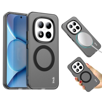 "IMAK" Candy MagSafe твердый силиконовый матовый (ТПУ) чехол - чёрный (Poco M8 Pro / Redmi Note 15 Pro+)