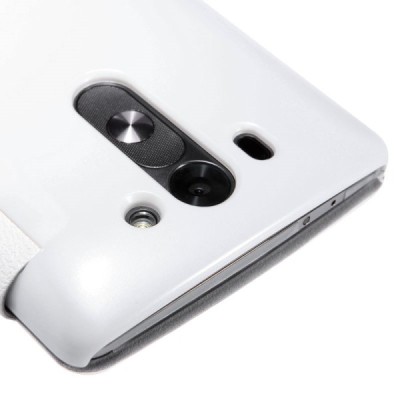 LG G3 S (Beat) D722 „Nillkin“ Fresh atvēramais balts maciņš / Vacins.lv