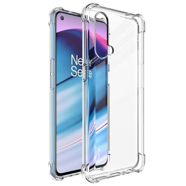 „Imak“ pastiprinātas aizsardzības cieta silikona (TPU) apvalks - dzidrs + ekrāna aizsargplēve (OnePlus Nord CE)