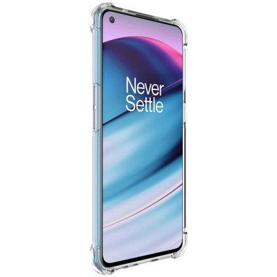 „Imak“ pastiprinātas aizsardzības cieta silikona (TPU) apvalks - dzidrs + ekrāna aizsargplēve (OnePlus Nord CE)