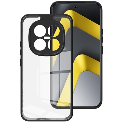 "Imak" твердый силиконовый (TPU) чехол - прозрачный / чёрный (Poco M8 Pro / Redmi Note 15 Pro+)