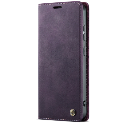 Кожиный чехол-книжка "CaseMe" Retro Skin - фиолетовый (Redmi Note 15 Pro 5G)