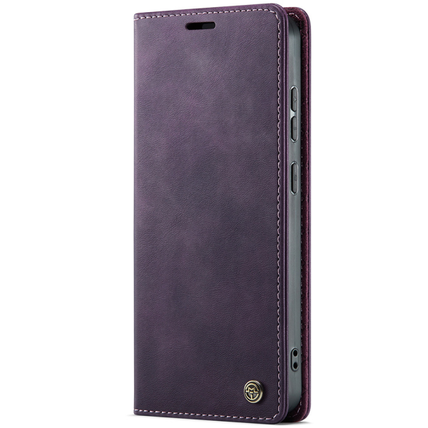 Кожиный чехол-книжка "CaseMe" Retro Skin - фиолетовый (Redmi Note 15 Pro 5G)