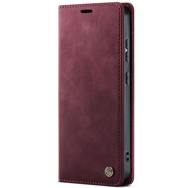 Кожиный чехол-книжка "CaseMe" Retro Skin - бордовый (Redmi Note 15 Pro 5G)