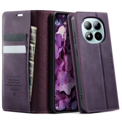 "CaseMe" Retro Skin atvēramais ādas maciņš - violets (Poco M8 Pro / Redmi Note 15 Pro+)