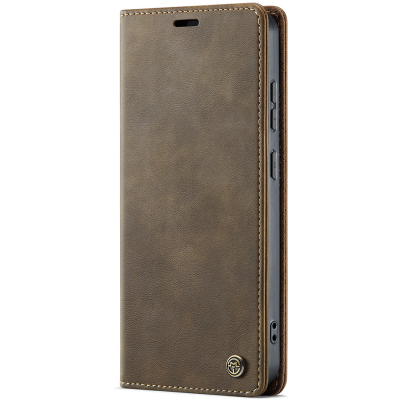 Кожиный чехол-книжка "CaseMe" Retro Skin - коричневый (Poco M8 Pro / Redmi Note 15 Pro+)