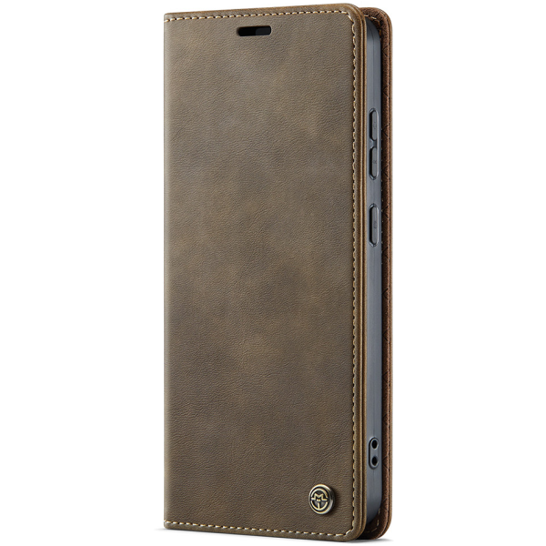 Кожиный чехол-книжка "CaseMe" Retro Skin - коричневый (Poco M8 Pro / Redmi Note 15 Pro+)