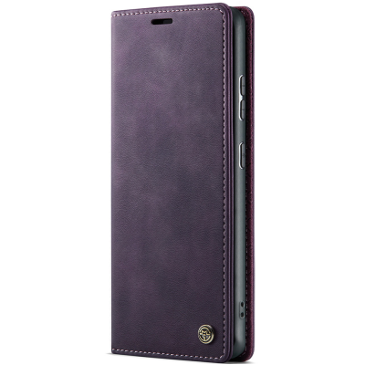 Кожиный чехол-книжка "CaseMe" Retro Skin - фиолетовый (Poco M8 / Redmi Note 15 5G)