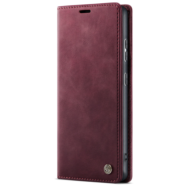 Кожиный чехол-книжка "CaseMe" Retro Skin - бордовый (Poco M8 / Redmi Note 15 5G)