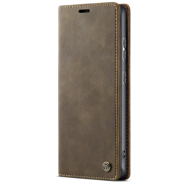 Кожиный чехол-книжка "CaseMe" Retro Skin - коричневый (Poco M8 / Redmi Note 15 5G)