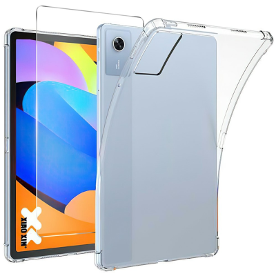 Pastiprinātas silikona apvalks - dzidrs + ekrāna aizsargstikls (Idea Tab 11 2025 / Tab K11 Gen 2  / Xiaoxin Pad 11 2025)